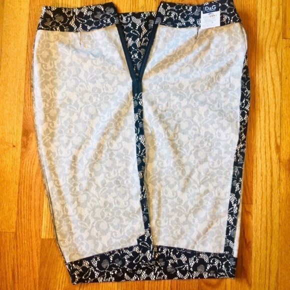 D&G Rare Vintage Pencil Skirt Never Used Size 8 - Picture 6 of 8